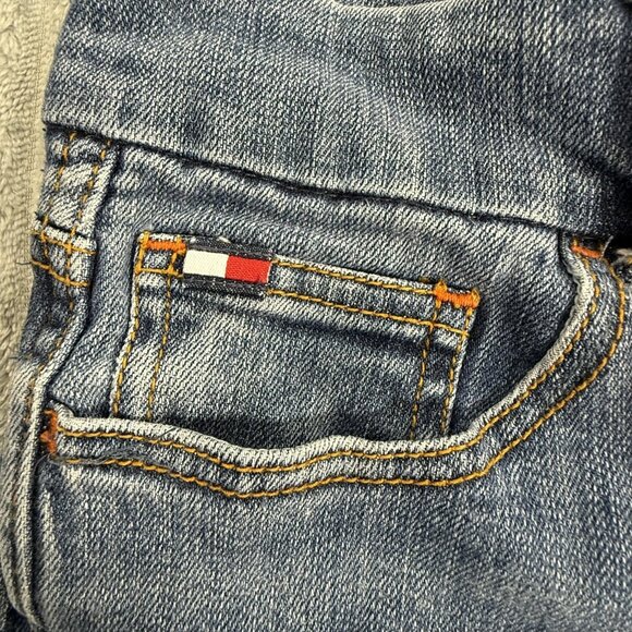 VTG Tommy Hilfiger Jeans Y2K Womens 34x28 Straight Floral Embroidered Blue Denim - Picture 5 of 8